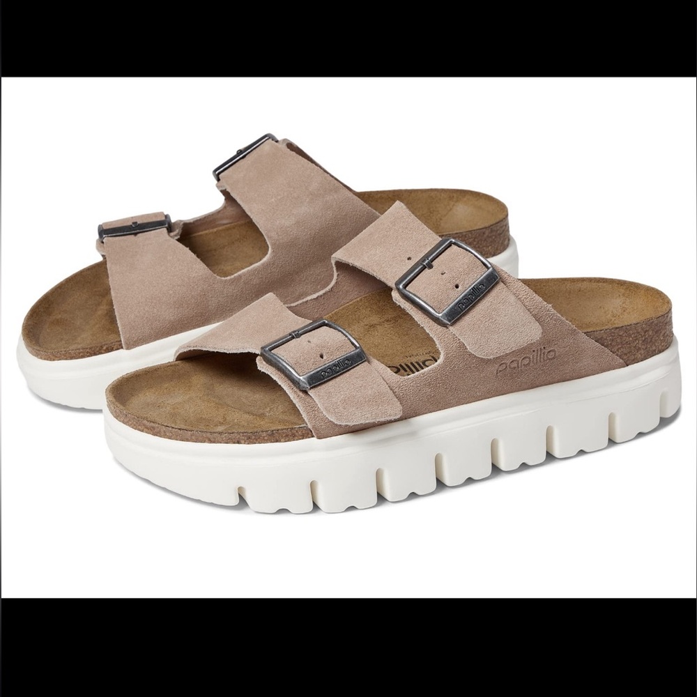 Birkenstock Papillon Arizona Chunky Suede Leather - Picture 2 of 6